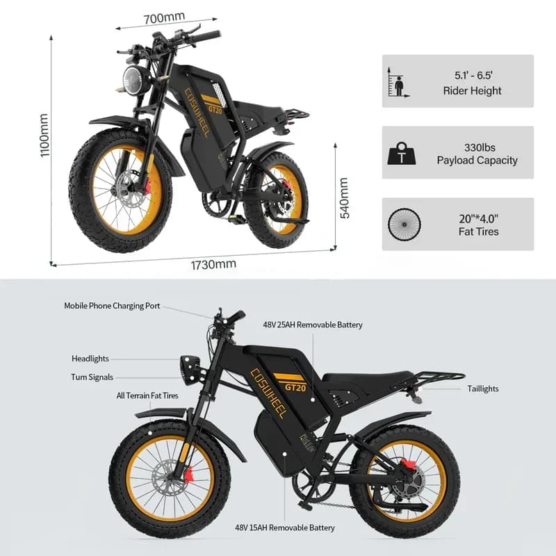 COSWHEEL GT20 Max Electric Bike 8