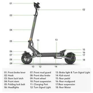 VIPCOO VS6 Electric Scooter | 1000W, NFC, Tubeless 6